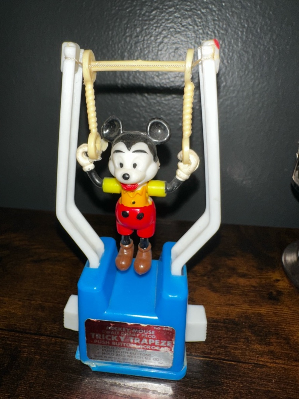 Vintage Style Mickey Mouse Circus Trapeze Toy - Kids Toy